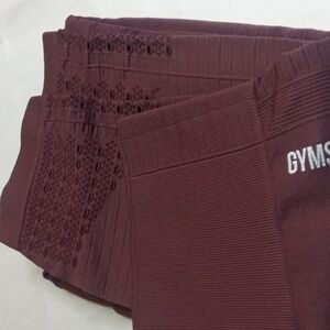 Gymstark  Maroon Compression  Workout Leggings Sz.Med.